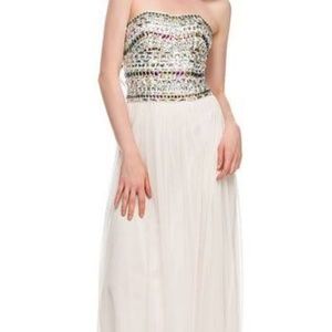 NEW! Beautiful Strapless Long Evening Dress